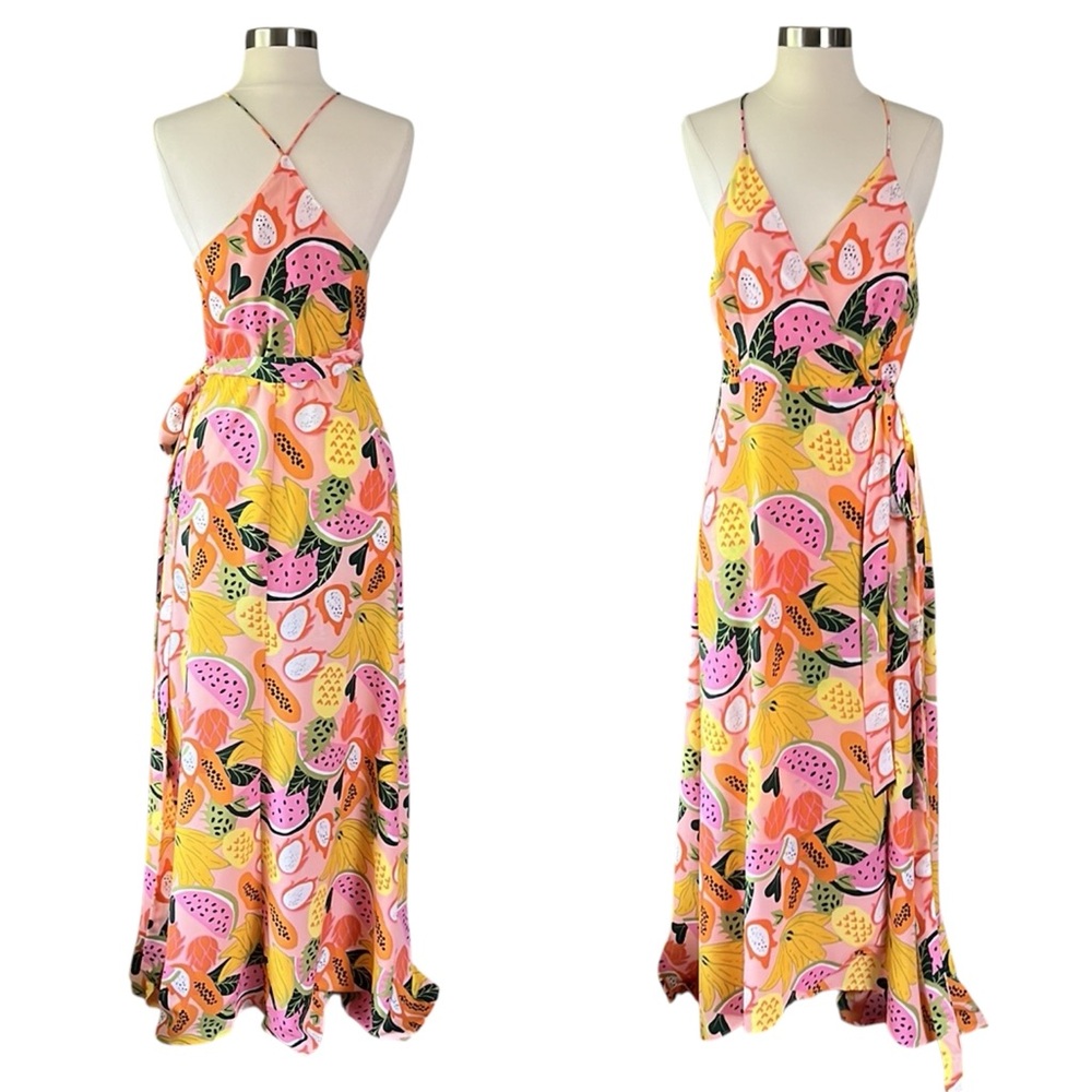 Hutch Yellow and Pink High Low Dress - Picture 3 of 12